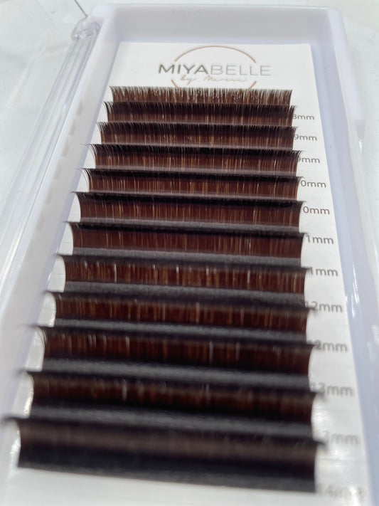 Farbige Easy Fanning Lashes in 0,05 in C, CC und D Curl